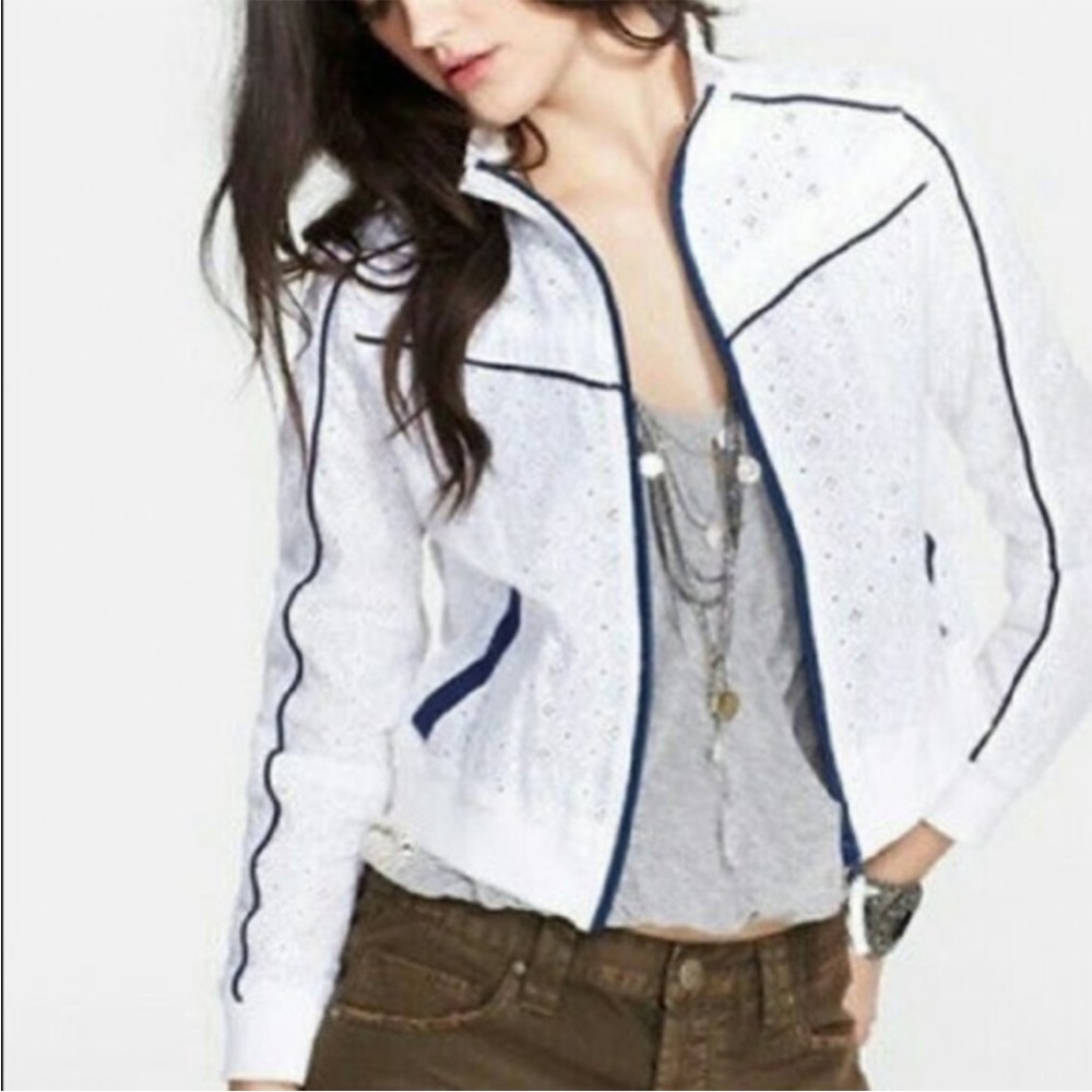 Free People Eyelet Jacket